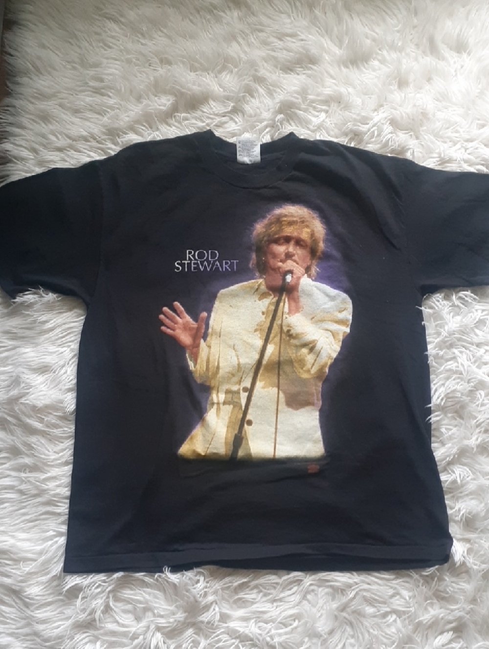 Vtg 1993 Rod Stewart A Night To Remember  Black Concert Tee Size XL